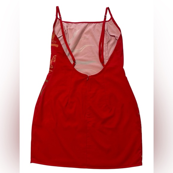 Musera Size XS Red Sun Print Mini Dress - Picture 2 of 3